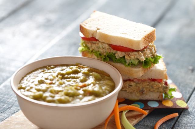 Chicken Salad and Split Pea Soup A