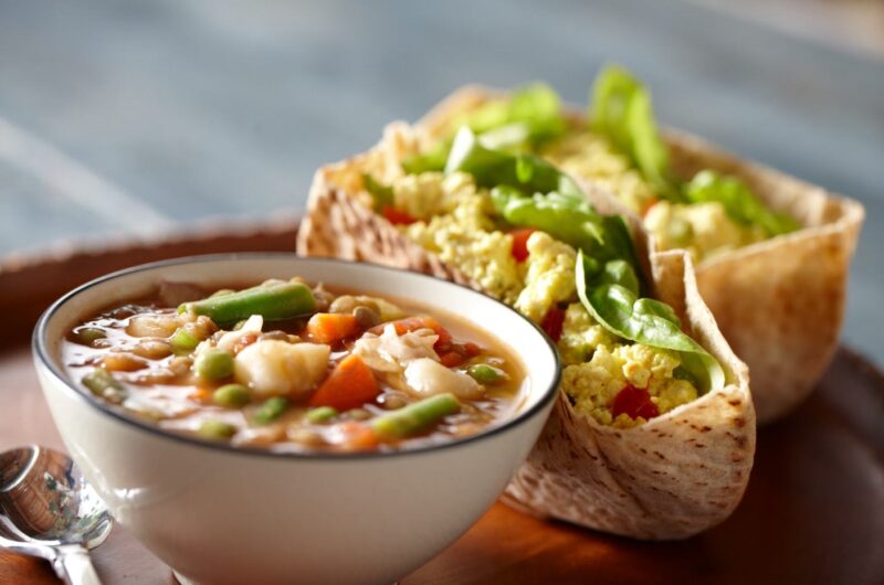 Vegan lentil vegetable soup