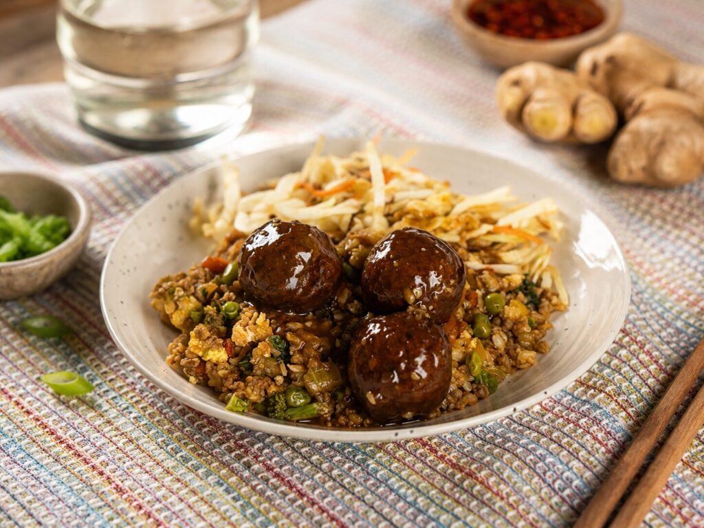 Sticky asian meatballs
