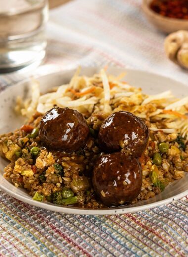 Sticky asian meatballs