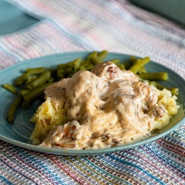 plant based meatball stroganoff