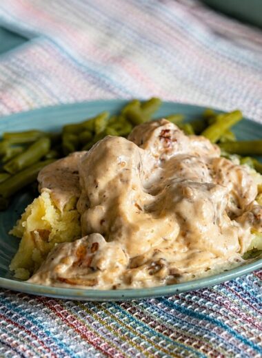 plant based meatball stroganoff